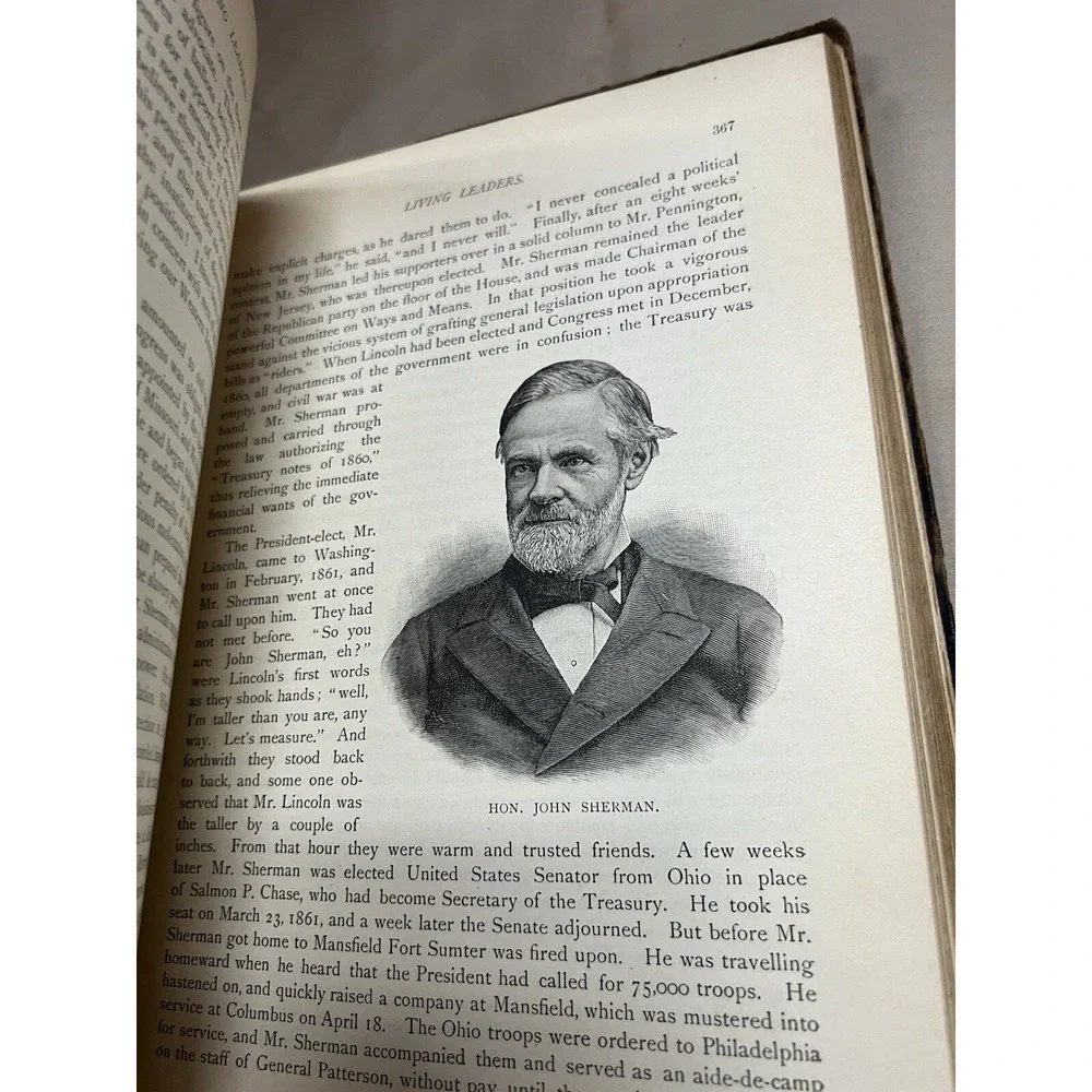 LIVING LEADERS OF THE WORLD: COMPROMISING. 1889, BY WALTER J.‎ BROOKS (858)